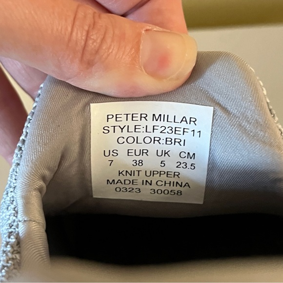 NEW Peter Millar Women’s Hyperlight Apollo Sneaker Light Gray Size 7 - NO BOX - Picture 7 of 13